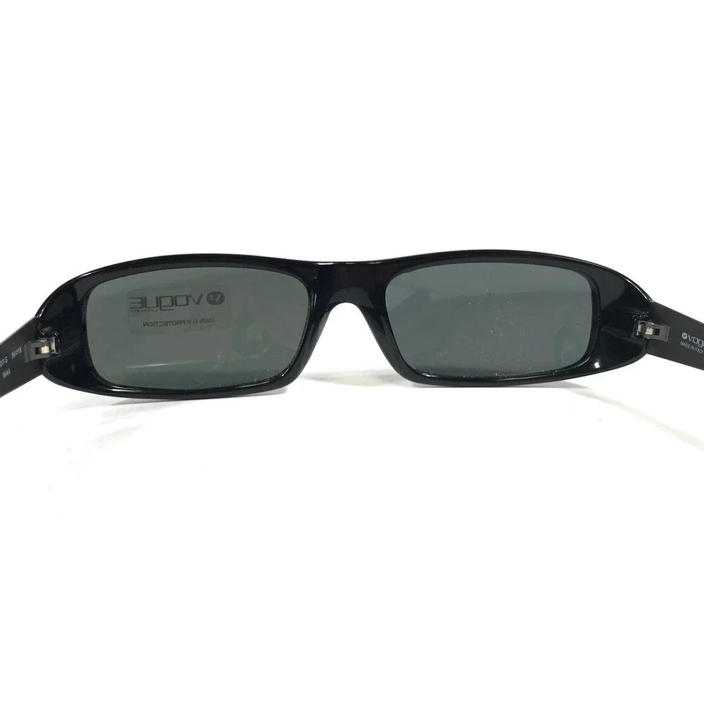 Vogue Sunglasses VO2207-S W44 Black Gray Rectangular Frames with Black Lenses